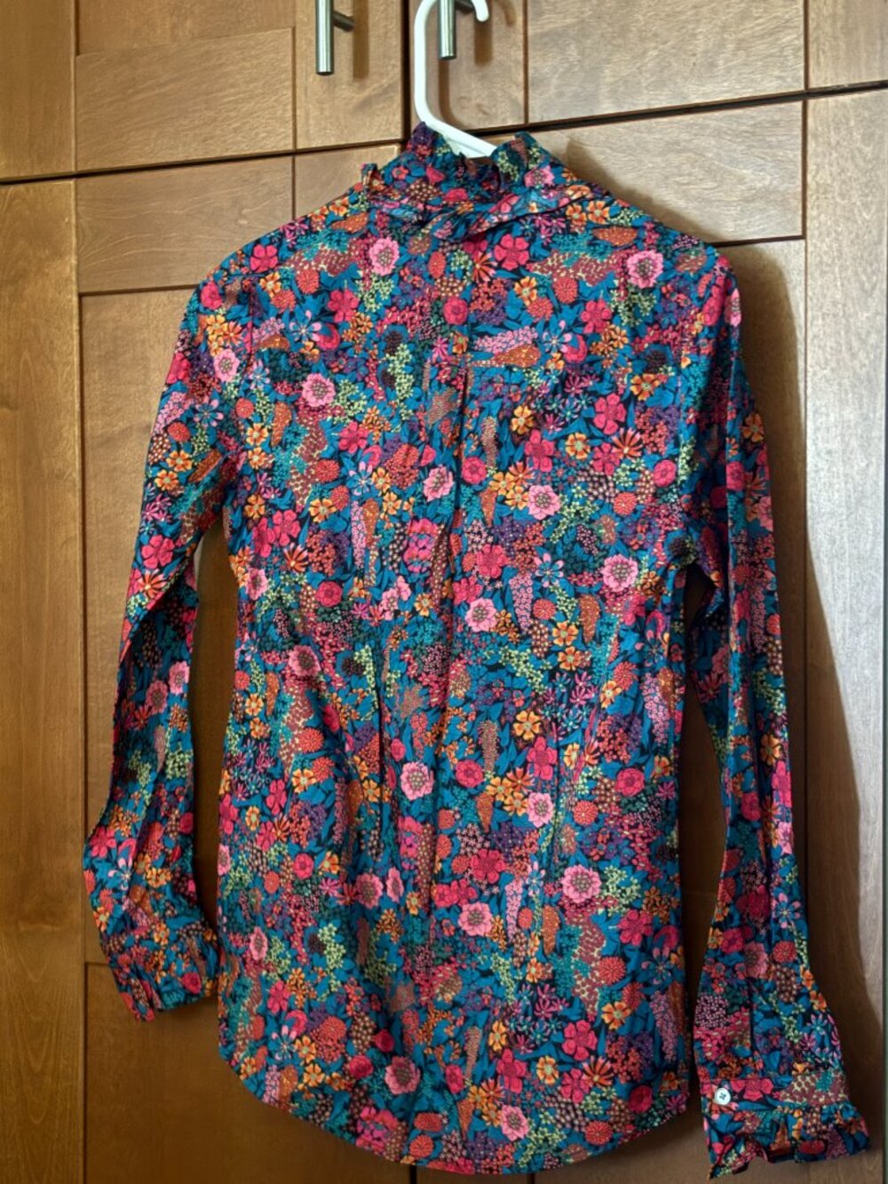 J CREW Sz XXS RARE Liberty Art Fabrics Floral Print Blouse $110+ - Picture 5 of 6